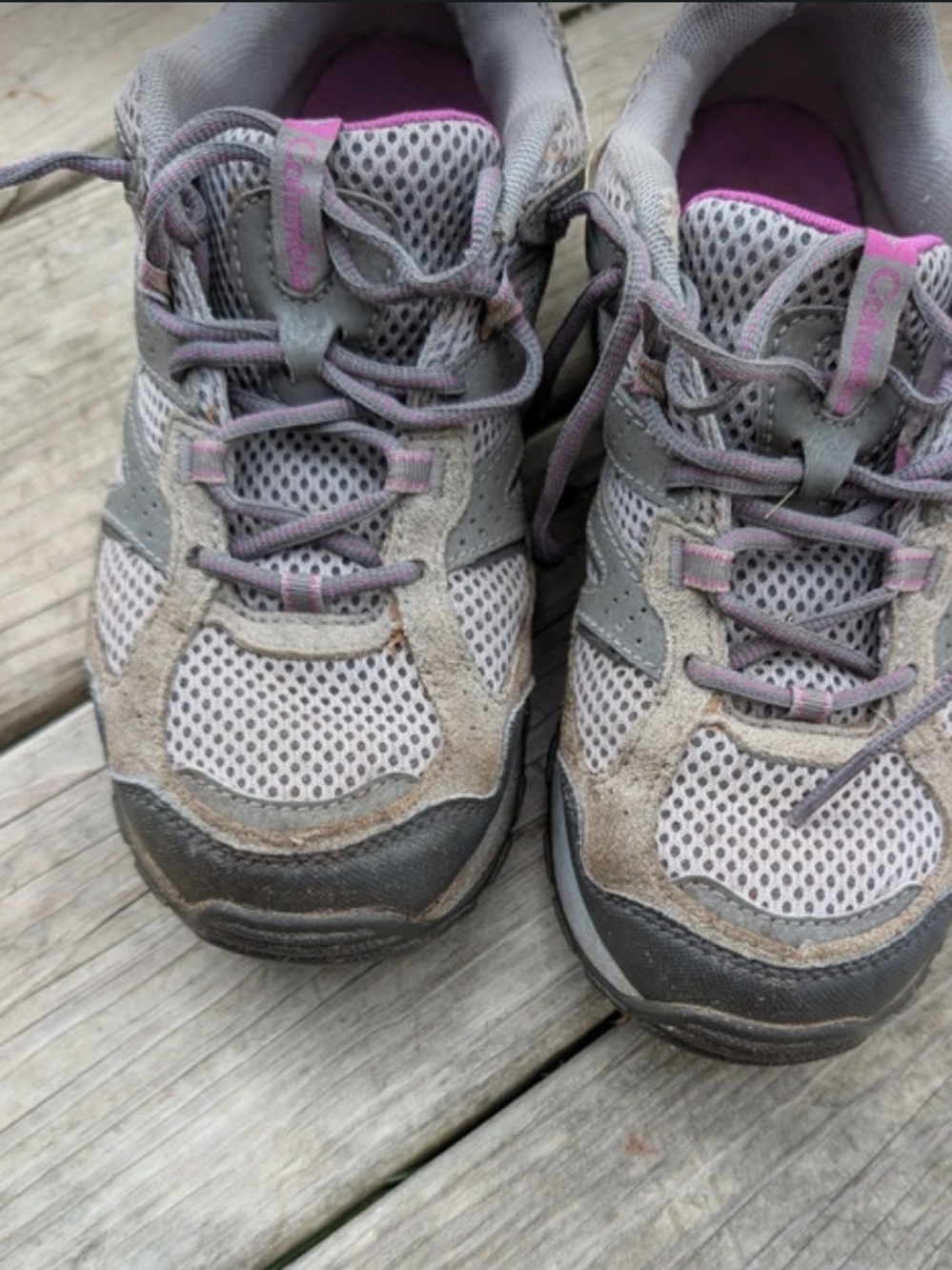 Columbia Gray and Pink Girls' Sneakers